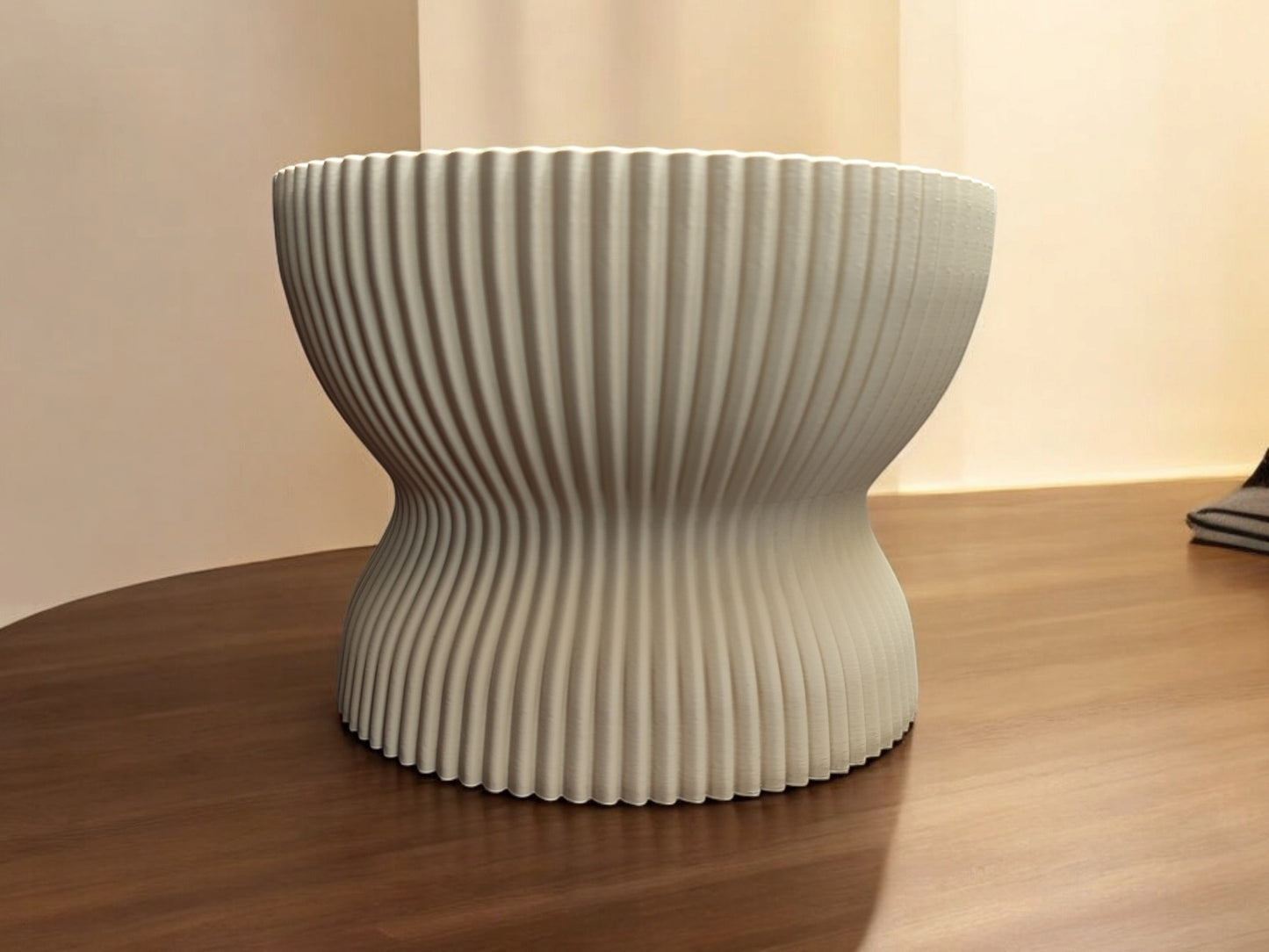 Die geriffelte Vintage-Doppelschale