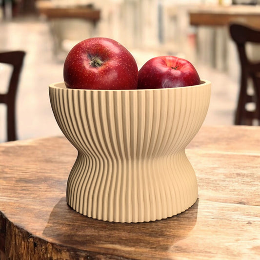 Die geriffelte Vintage-Doppelschale