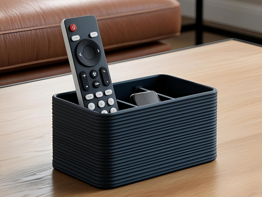 Ablage für Fernbedienungen mit Rippenstruktur