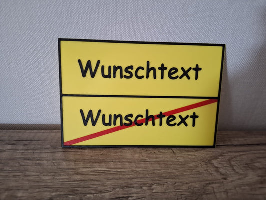 Wegweiserschild Wunschtext